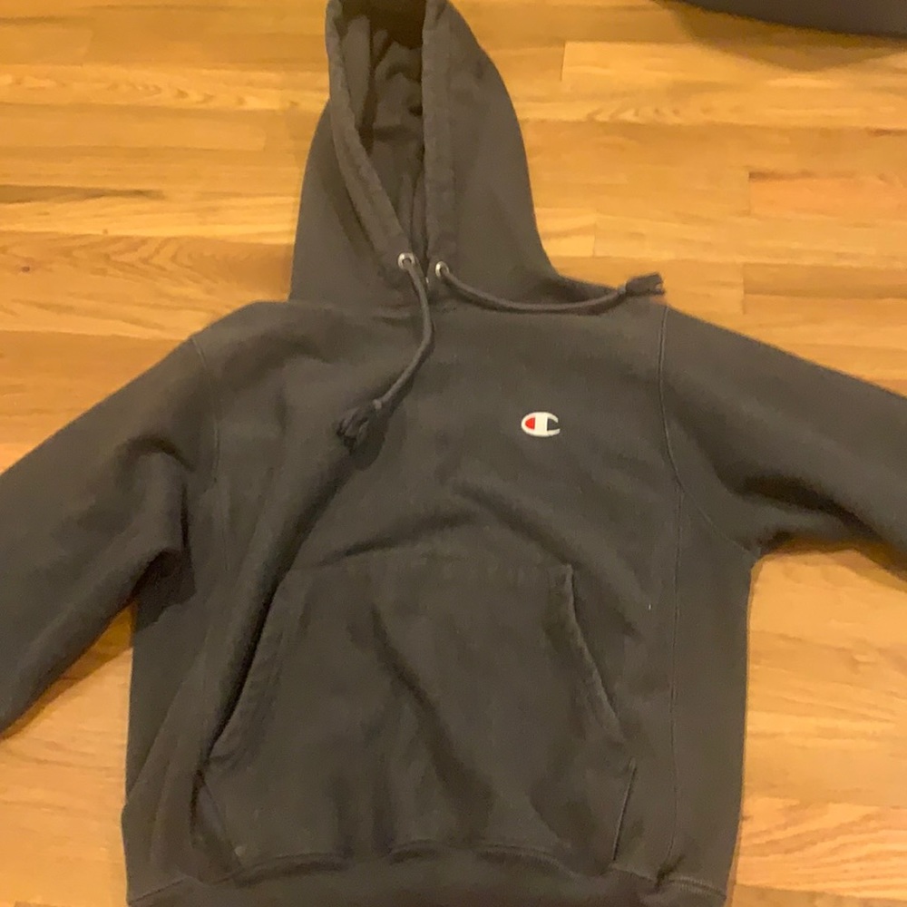 gray champion hoodie